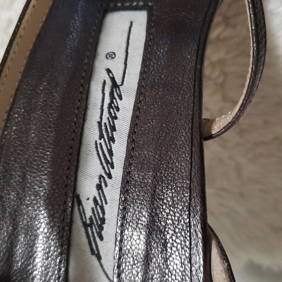 Brian Atwood Metallic Gray Strappy Heels - Picture 2 of 11